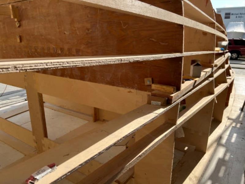 Hull #10 - Jig components - photo © Michael Rybovich & Sons