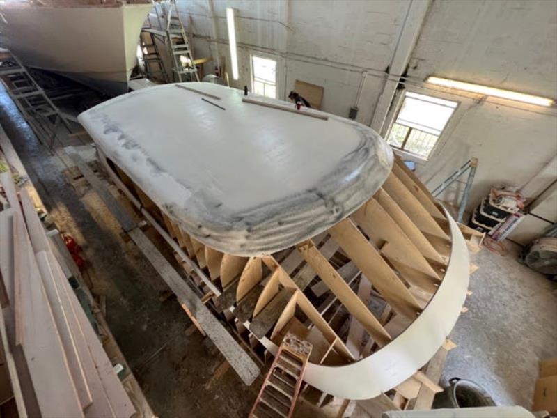 Hull #9 - Deckhouse glassed up - photo © Michael Rybovich & Sons