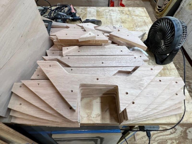Hull #10 - Floor frames - photo © Michael Rybovich & Sons