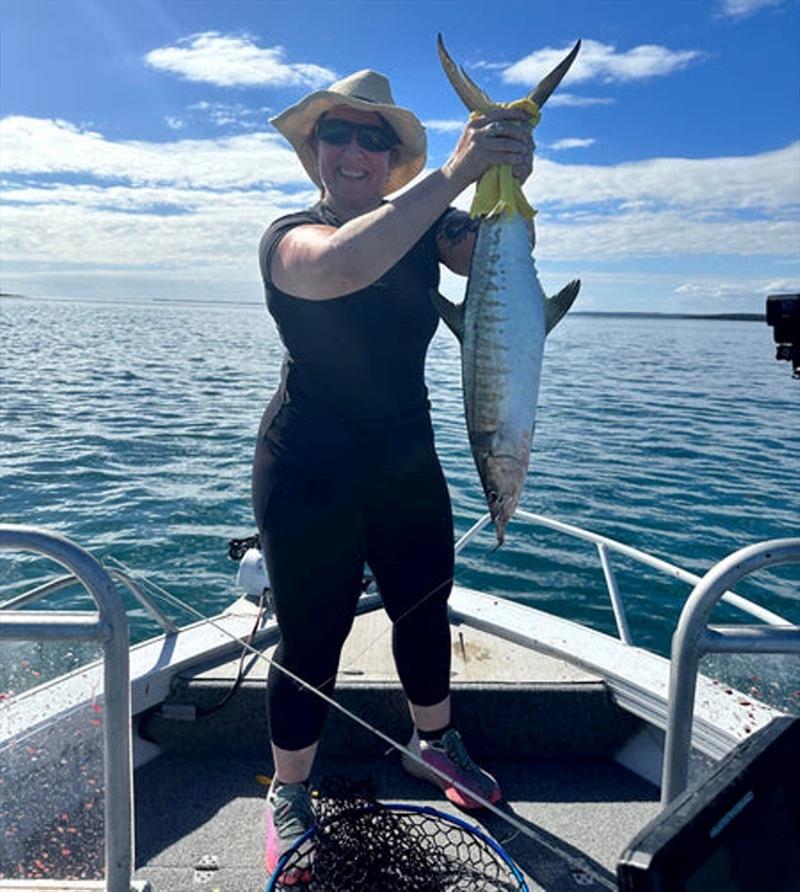 Another quality broadie, victim to a metal slug retrieved at high speed photo copyright Fisho's Tackle World taken at  and featuring the Fishing boat class