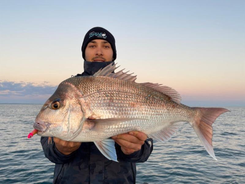 Dane spends a day as deckie with a Hervey Bay Amateurs Fishing Club member once a quarter. Members go into a draw when they spend a buck instore. Snapper were the target - photo © Fisho's Tackle World