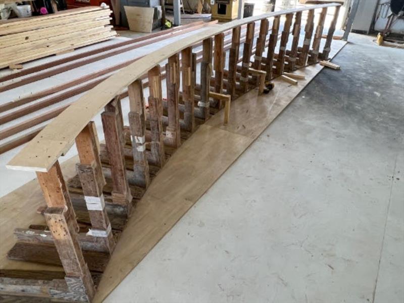 Hull #11 - Stringer clamp jig photo copyright Michael Rybovich & Sons taken at  and featuring the Fishing boat class