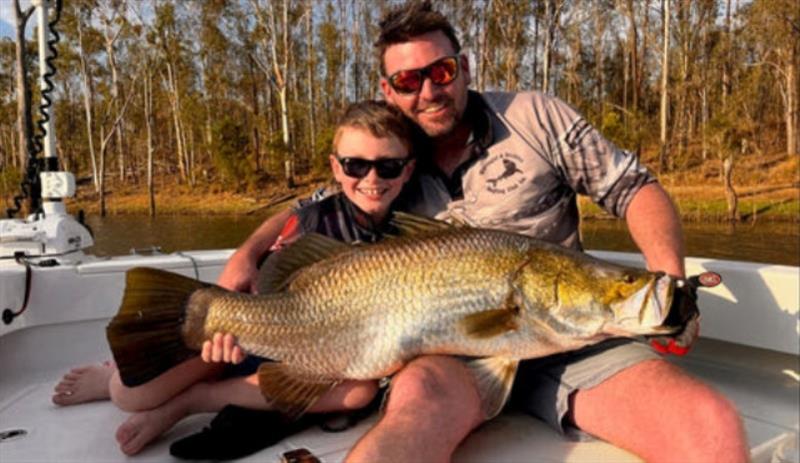 A proud dad and son moment for Josh and Jack. Mondy moments making memories that will last forever photo copyright Fisho's Tackle World taken at  and featuring the Fishing boat class