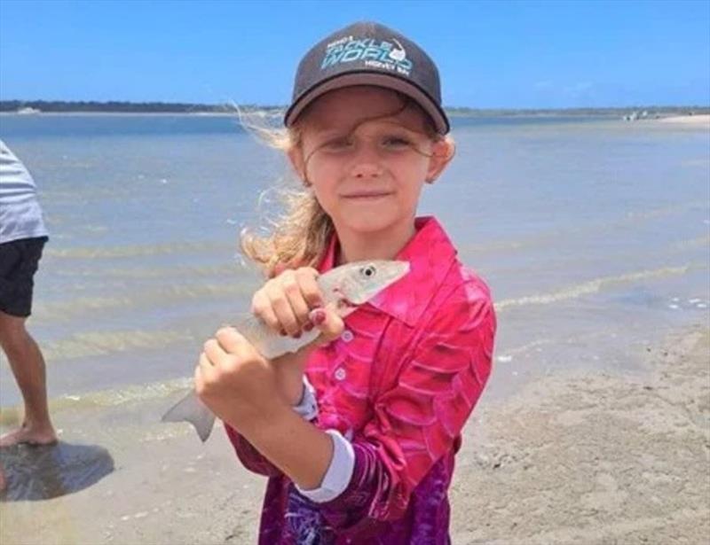 You don't need a lot of gear to catch nice whiting like this one of Ally's. Grab one of our Fisho's Kids starter packs & go fishing - photo © Fisho's Tackle World