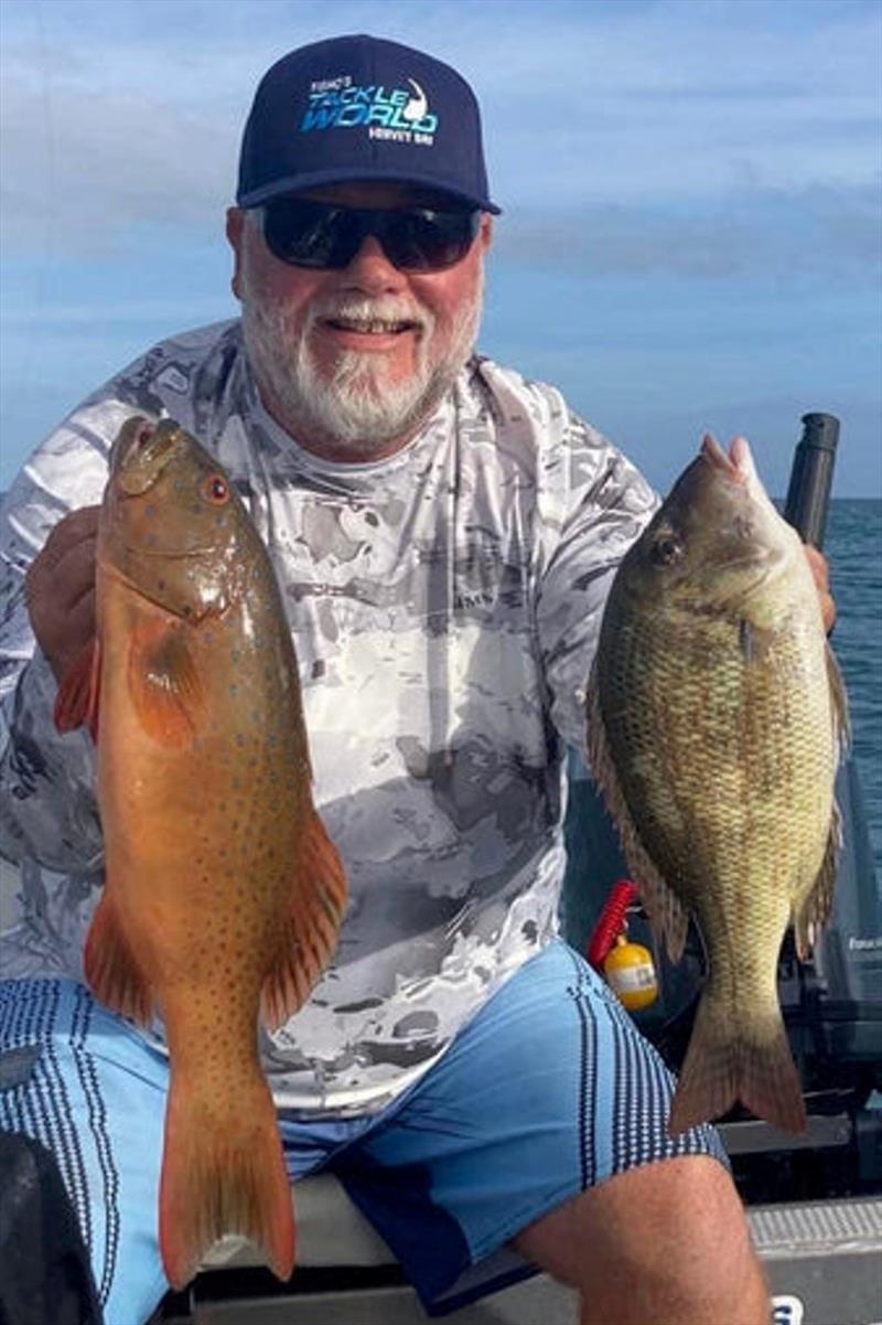 Ben picked up a handy feed of sweetlip and coral trout from inshore - photo © Fisho's Tackle World