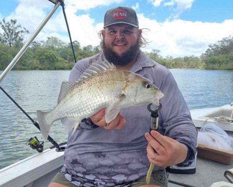 You can catch a few grunter as they move down our rivers, as Carl did last week - photo © Fisho's Tackle World