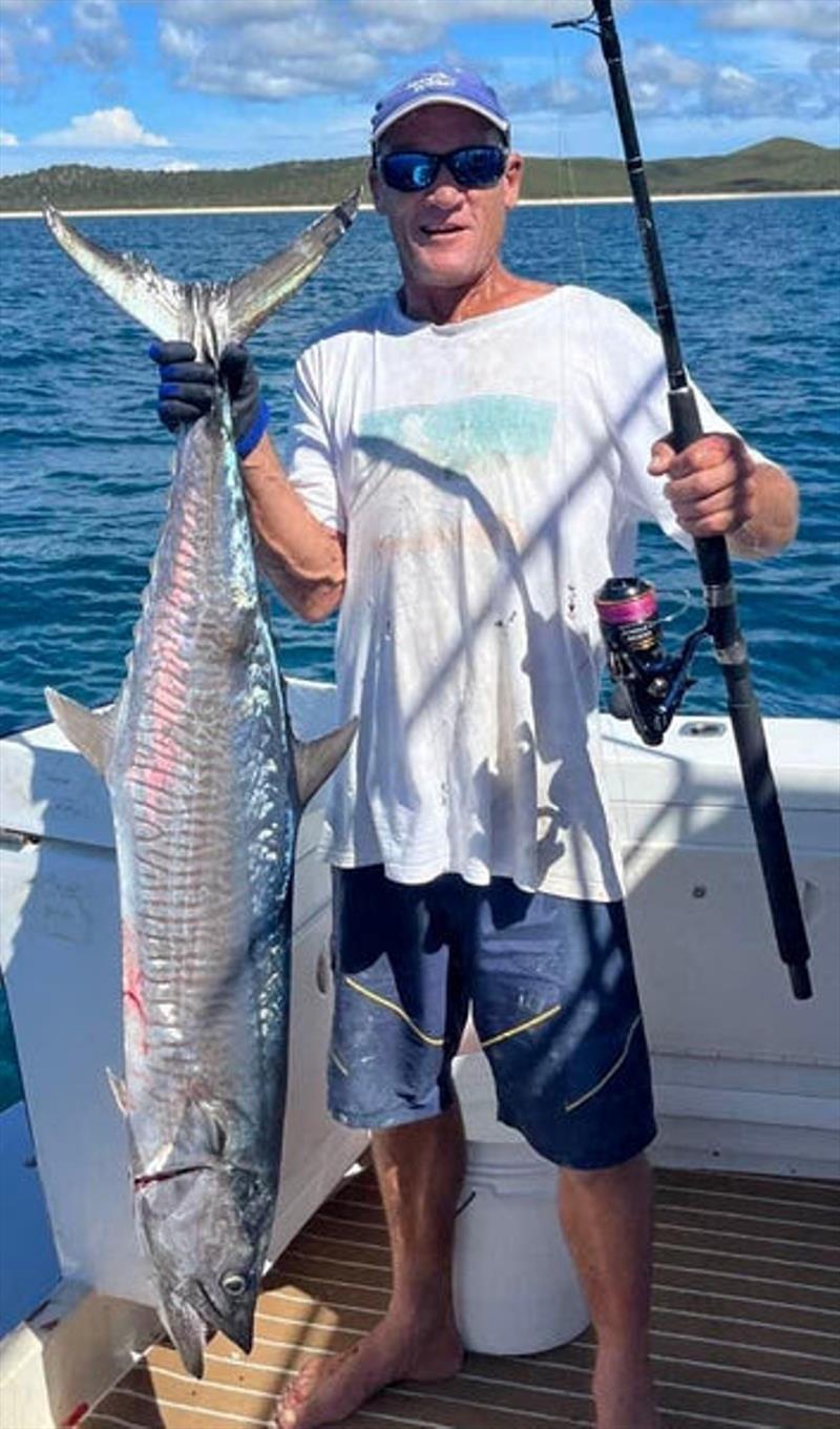 You might find the odd horse spanish mackerel in our inshore waters this time of year. Steve gave the spin gear a workout on this model - photo © Fisho's Tackle World