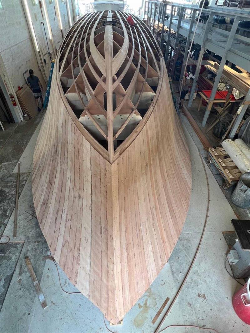 Hull #11 - Shot from the mezzanine - photo © Michael Rybovich & Sons