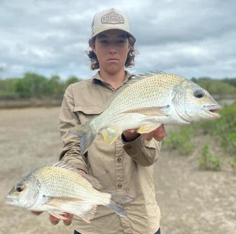 Max caught these solid bream from a local creek. Something many family fishos could replicate this Easter photo copyright Fisho's Tackle World taken at  and featuring the Fishing boat class