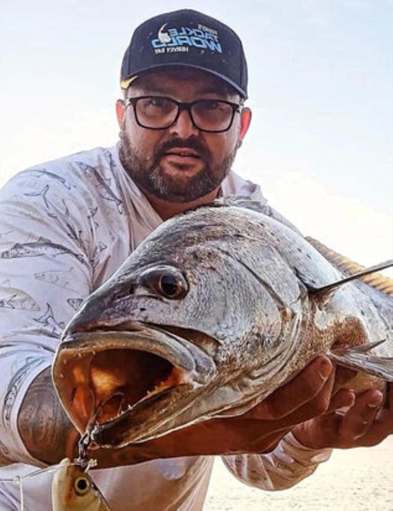 Corey caught a nice jewie from a popular local hotspot photo copyright Fisho's Tackle World taken at  and featuring the Fishing boat class