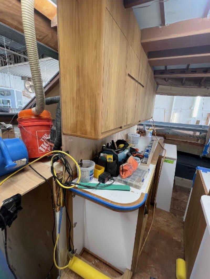 Hull #9 - Upper and lower galley cabinets installed photo copyright Michael Rybovich & Sons taken at  and featuring the Fishing boat class