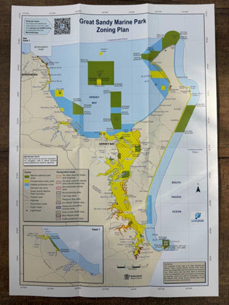 The map contained within the GSMP brochure. It is very limited, so getting online and downloading the App will be necessary photo copyright Fisho's Tackle World taken at  and featuring the Fishing boat class