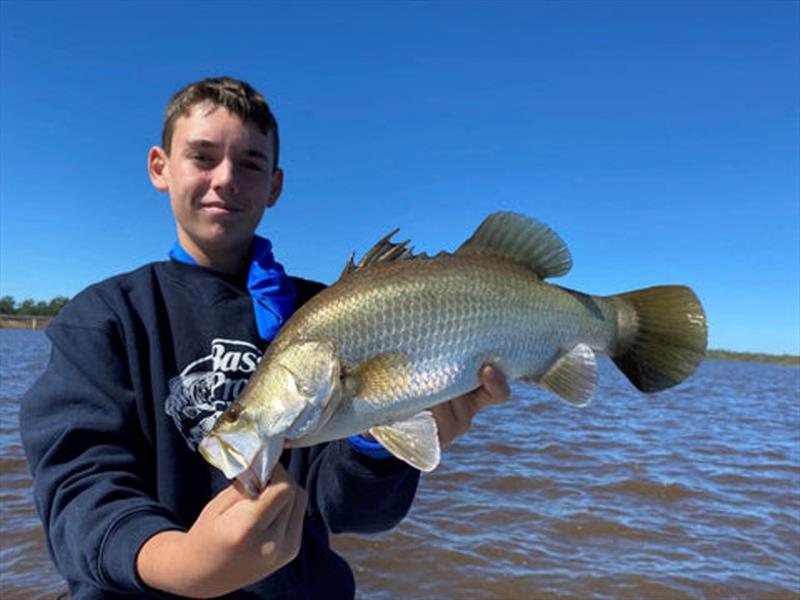 James Muldoon managed a chunky Lenthalls barra, proving that the little lake's barra are still a viable target when it's cold photo copyright Fisho's Tackle World taken at  and featuring the Fishing boat class