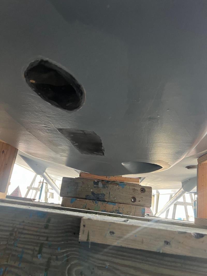 Hull #8 - Transducer and sonar installation - photo © Michael Rybovich & Sons