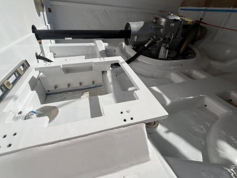 Hull #10 - Starboard jackshaft installed - photo © Michael Rybovich & Sons
