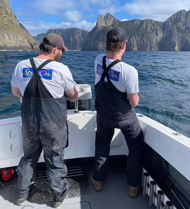 Angus and Jonty hooked up at Tasman - photo © Spot On Fishing Hobart