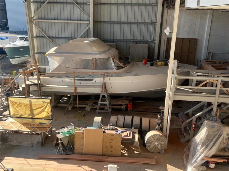 Hull #10 - Faired and ready for deckhouse primer photo copyright Michael Rybovich & Sons taken at  and featuring the Fishing boat class