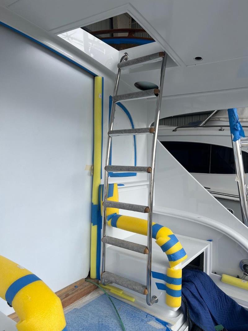 Hull #9 - Bridge ladder installed photo copyright Michael Rybovich & Sons taken at  and featuring the Fishing boat class