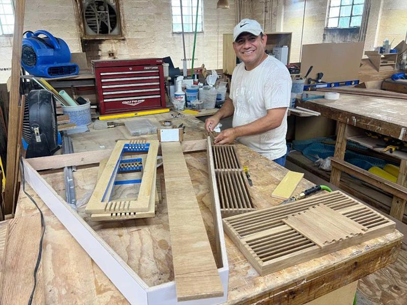 Hull #10 - Marcos on AC louvers photo copyright Michael Rybovich & Sons taken at  and featuring the Fishing boat class