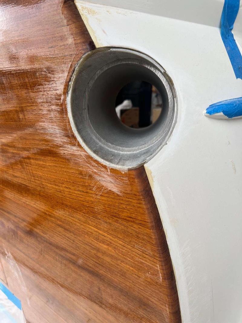 Hull #10 - Hawse pipe fabrication photo copyright Michael Rybovich & Sons taken at  and featuring the Fishing boat class