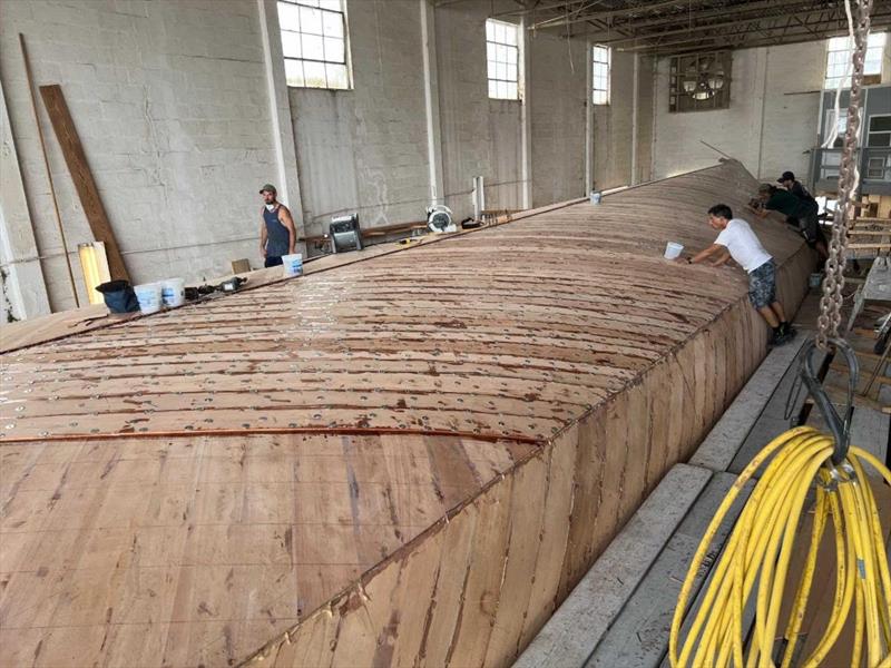 Hull #12 - 3rd Bottom layer photo copyright Michael Rybovich & Sons taken at  and featuring the Fishing boat class