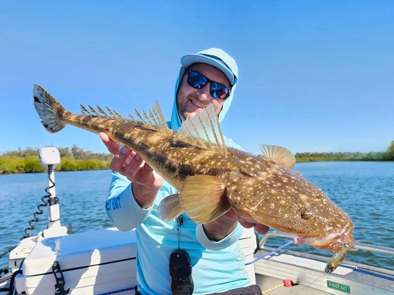Jacko caught flatties on plastics along the fringes and on vibes in deeper water - photo © Fisho's Tackle World Hervey Bay