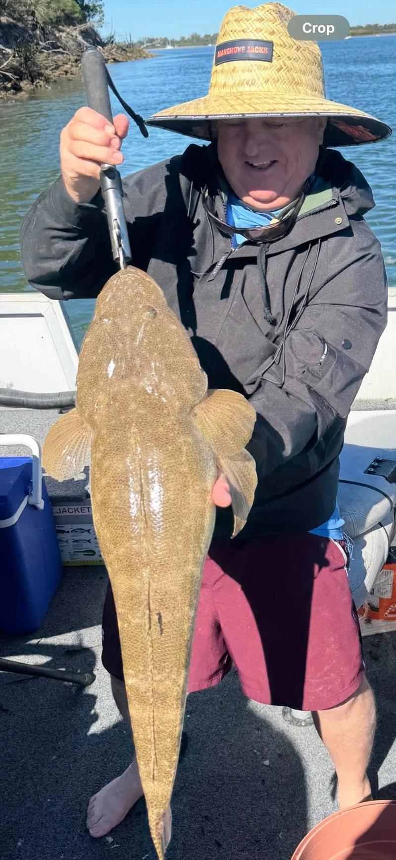 Big over-sized flatties such as this one of Jeff's must be released unharmed so they can go on and spawn - photo © Fisho's Tackle World Hervey Bay
