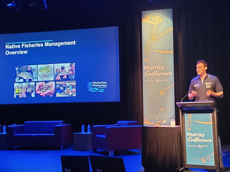 VFA's Taylor Hunt presenting at a previous Murray codference photo copyright Victorian Fisheries Authority taken at  and featuring the Fishing boat class