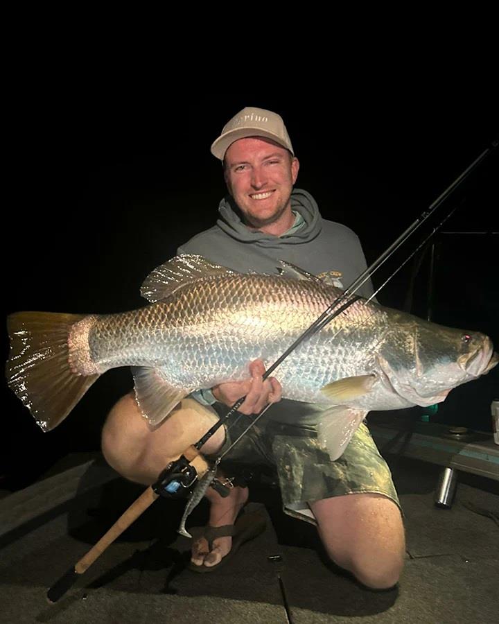 Remi is no doubt keen to keep catching barra like this ripper - photo © Fisho's Tackle World Hervey Bay 