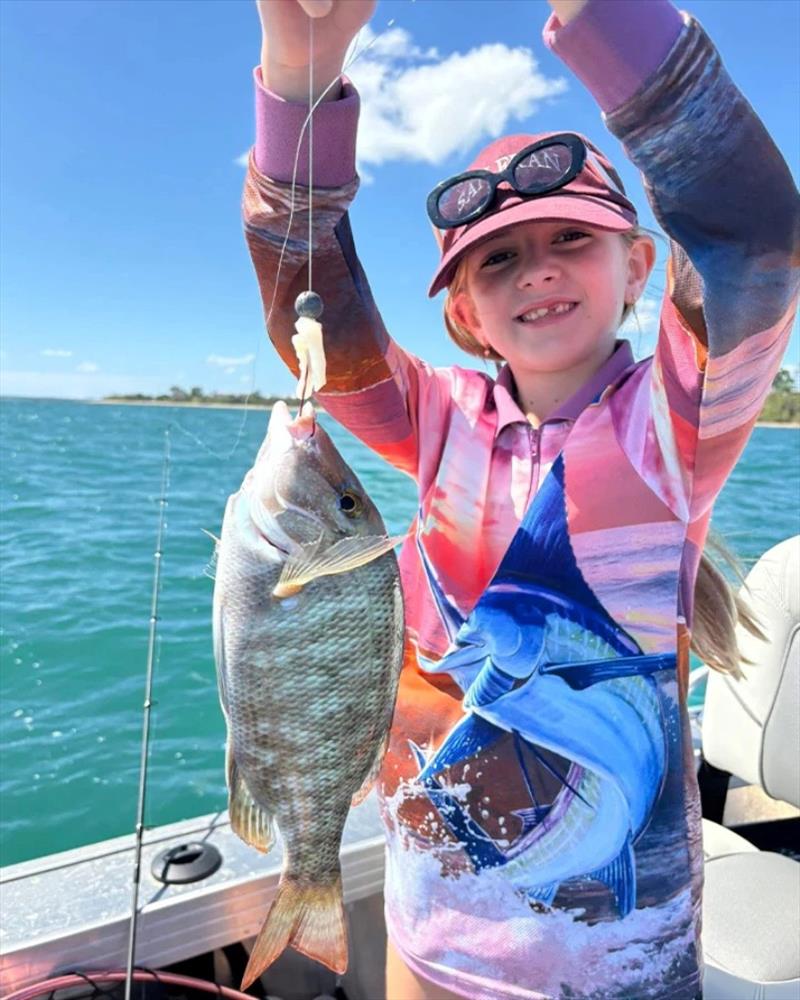 Junior Miss Kreis enjoyed a day out catching a feed for the family. Fish like these sweeties are your best option out of the wind this weekend - photo © Fisho's Tackle World Hervey Bay