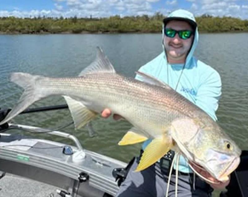 Jacko enjoyed catching threadies like this last weekend, but is still hurting from losing his would've-been PB barra - photo © Fisho's Tackle World Hervey Bay