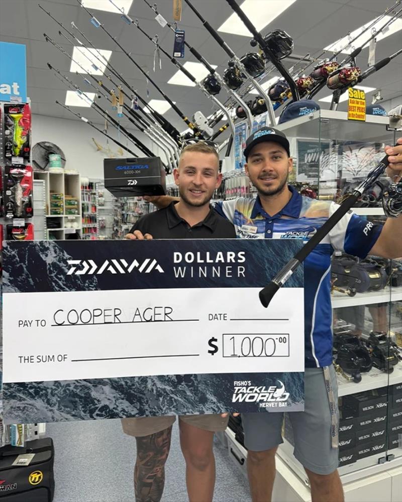 You've only got until close of business tomorrow to secure your chance to win $1,000 from Daiwa like Cooper - photo © Fisho's Tackle World Hervey Bay