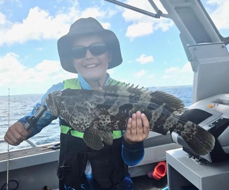 You go Hugo! Nice cod young man - photo © Fisho's Tackle World Hervey Bay
