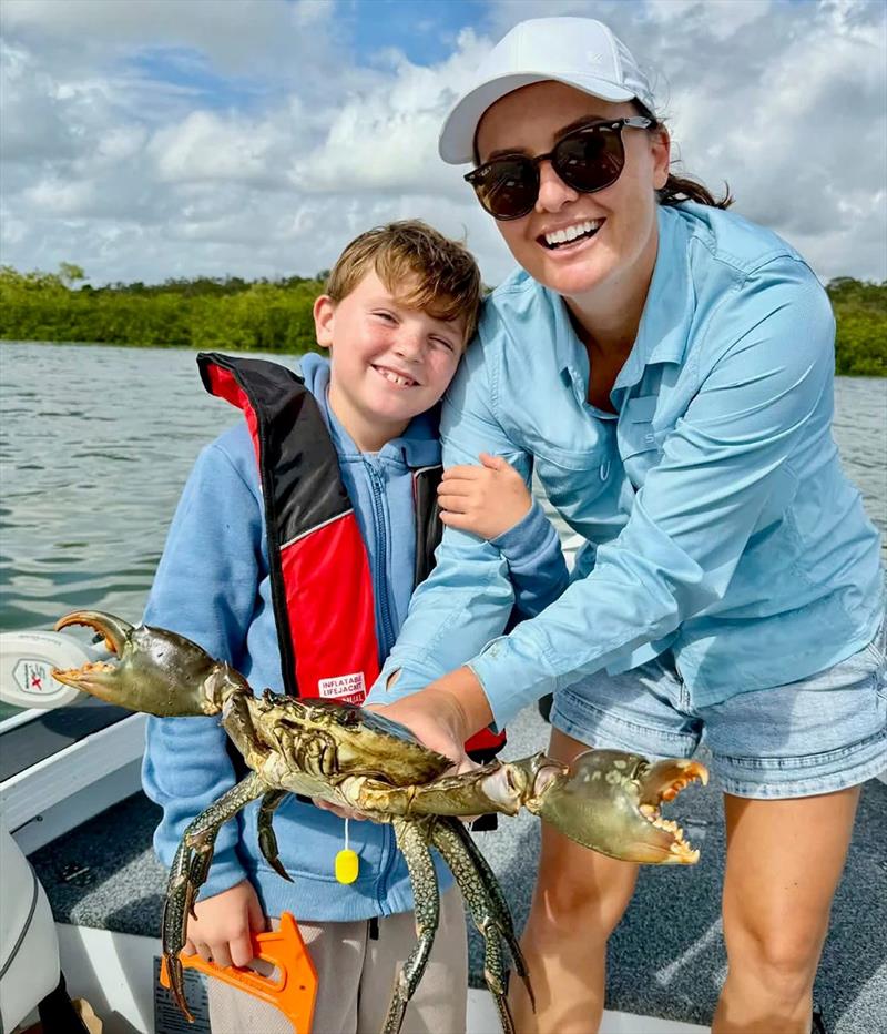 Amy and her son Ryder enjoyed a feast of Qld's finest after a successful crabbing mission with Luke - photo © Fisho's Tackle World Hervey Bay