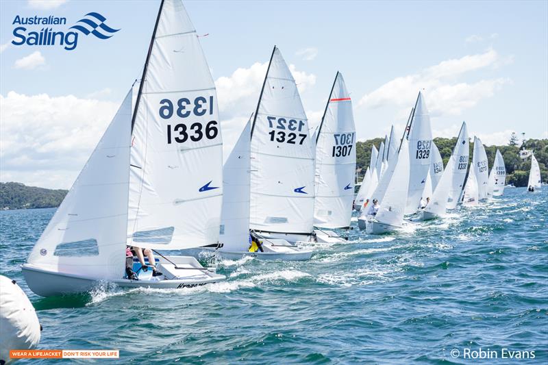 Sail Sydney start line perfection photo copyright Robin Evans taken at Woollahra Sailing Club and featuring the Flying 11 class