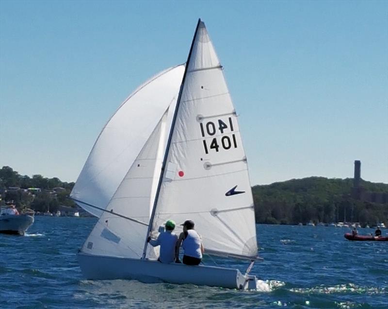 Chelsea Williams sailing a Flying 11 on Lake Macquarie photo copyright Jenny Sorensen taken at Belmont 16ft Sailing Club and featuring the Flying 11 class