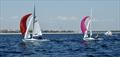 Jerwood & Sheridan lead Andrew & Anne Knowles on Flying 15 Worlds at Fremantle, West Australia day 5 © Regatta Services