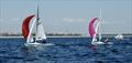 © Regatta Services Jerwood & Sheridan lead Andrew & Anne Knowles on Flying 15 Worlds at Fremantle, West Australia day 5 © Regatta Services
