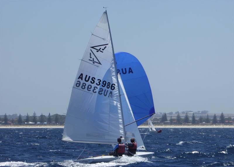 The Jerwoods reaching on the final day of the Australian Flying Fifteen Championship photo copyright Jonny Fullerton taken at Esperance Bay Yacht Club and featuring the Flying Fifteen class