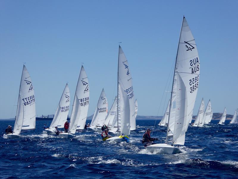 Rounding the top mark on the final day of the Australian Flying Fifteen Championship photo copyright Jonny Fullerton taken at Esperance Bay Yacht Club and featuring the Flying Fifteen class