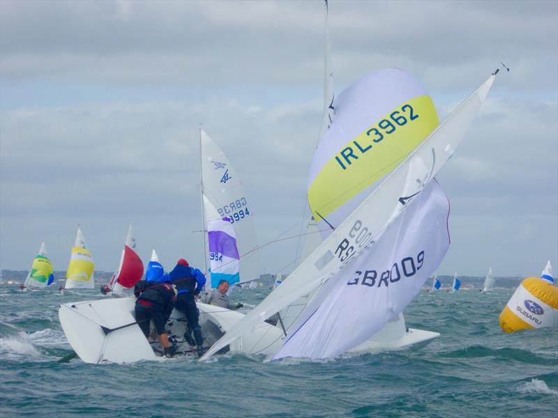 Wing mark drama on day 5 Subaru Flying Fifteen World Championship photo copyright Jonny Fullerton taken at  and featuring the Flying Fifteen class