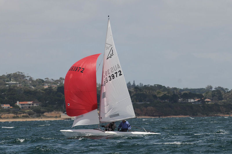 Smith and Kingston during the Australian Flying Fifteen Championships photo copyright Joel Strickland, Ted's Camera Stores Australia taken at Davey's Bay Yacht Club and featuring the Flying Fifteen class