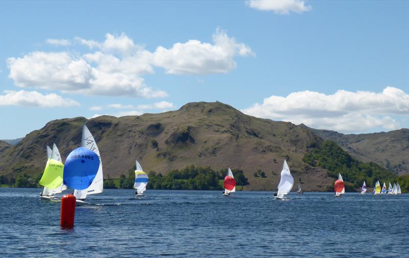 Day 2 of the Flying Fifteen Northern Championship at Ullswater with overall winners David McKee and Mal Hartland in the lead photo copyright Julia Wilson taken at Ullswater Yacht Club and featuring the Flying Fifteen class