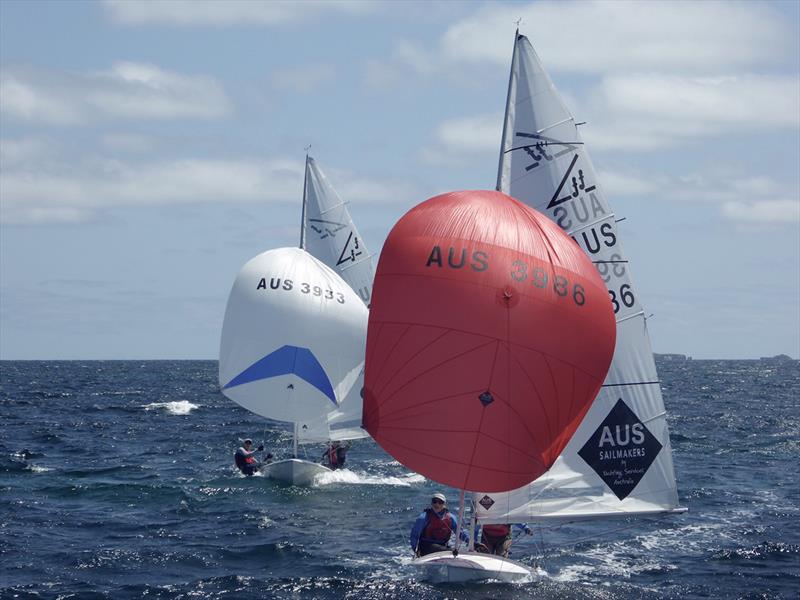 Ineffable leads El Toro - 2020 Tally Hobbs Memorial Regatta photo copyright Jonny Fullerton taken at Royal Freshwater Bay Yacht Club and featuring the Flying Fifteen class
