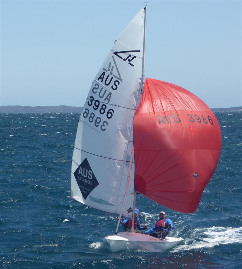 Nick Jerwood and Brad Sheridan - 2020 Tally Hobbs Memorial Regatta photo copyright Jonny Fullerton taken at Royal Freshwater Bay Yacht Club and featuring the Flying Fifteen class