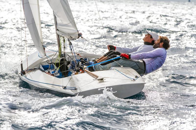 Winners Patrick & Vincent Harris (ESP 3592) racing in the Flying Fifteen class at PalmaVela photo copyright Nico Martinez / www.MartinezStudio.es taken at Real Club Náutico de Palma and featuring the Flying Fifteen class