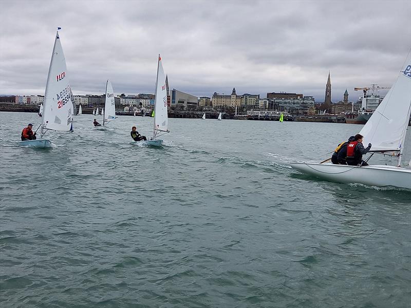 Robin and Dacha Hilliard in their Flying Fifteen (3729) during the Christmas Cracker 2021 at Dun Laoghaire photo copyright Ian Cutliffe taken at Dun Laoghaire Motor Yacht Club and featuring the Flying Fifteen class