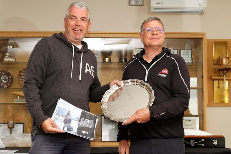 Ian Pinnell and Ian Cadwallader (left) win the Gill Flying Fifteen Inland Championship at Grafham photo copyright Paul Sanwell / OPP taken at Grafham Water Sailing Club and featuring the Flying Fifteen class