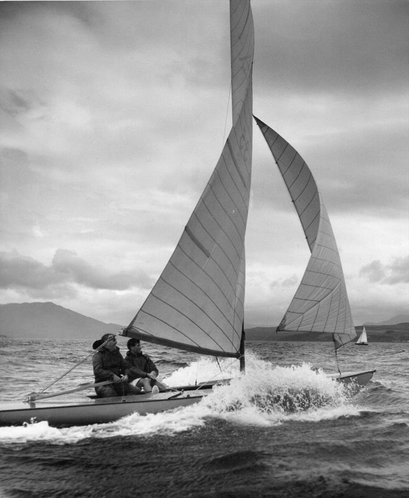 Uffa Fox on the Clyde, Titania, no. 35 photo copyright Ian G Gilchrist  taken at  and featuring the Flying Fifteen class