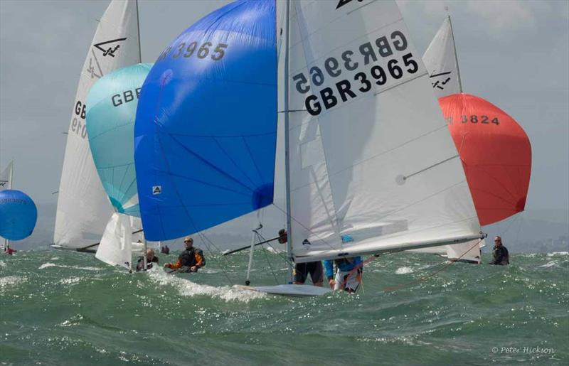 Flying Fifteen racing in Hayling Bay  photo copyright Peter Hickson taken at Hayling Island Sailing Club and featuring the Flying Fifteen class